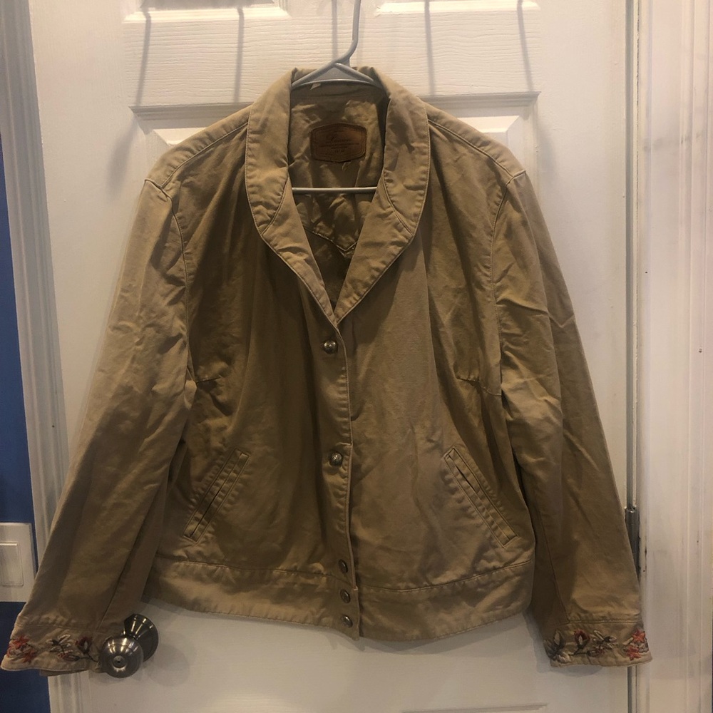 Ralph Lauren Tan Utility Jacket with Timeless Style
